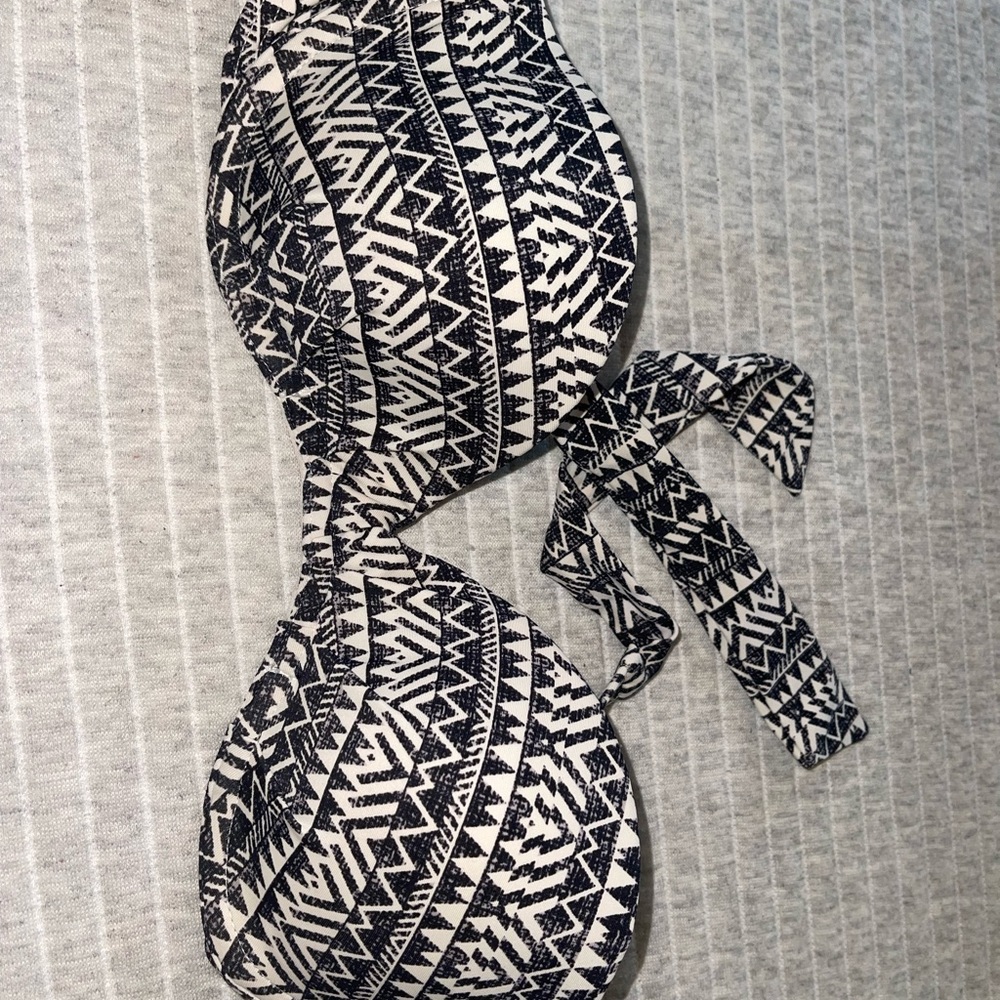 tribal print strapless bikini top
